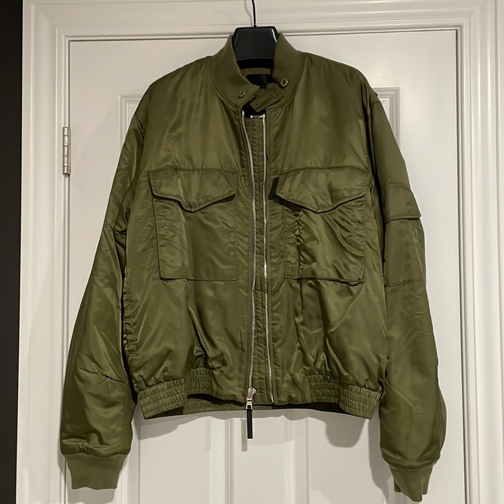NEW RTA Men's Gero Windbreaker Jacket Military Green - Large